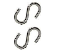 M3 (3mm x 28mm) A2 Stainless Steel S-Hooks Heavy Duty Hangers Swing S Hooks an 103 (Pack of 2) H08B