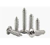 M3.5 * 25 Phillips Pan Head Wood Screws 304 Stainless Steel Self-Tapping Screws for Wood Full Thread Woodworking fastener (100pcs)