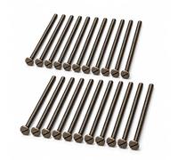 M3.5 Antique Brass 50mm Long Flat Slotted Countersunk Head Screws - 20 Pieces