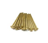 M3.5 Brass/Gold Electrical Socket Screws, 75mm, For Switches, Light Switch, Plug Sockets, 3.5mm x 75mm, (20)