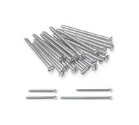 M3.5 Electrical Fixing Screws,Nickel Plated, Socket Screws Including 35+40+50+75mm Silver Assortment Pack, M3.5 Outlet Screws for Socket & Switch Installation, Back Boxes, Junction Boxes