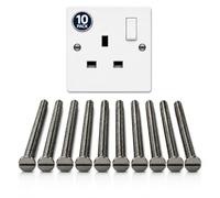 M3.5 Electrical Socket Screws | 40, 50 & 75mm | 10/20 Pack | Black Nickel Plated | Slotted Countersunk (10pk)