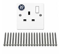 M3.5 Electrical Socket Screws | 40, 50 & 75mm | 10/20 Pack | Black Nickel Plated | Slotted Countersunk (20pk)