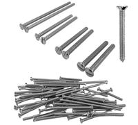 M3.5 Electrical Socket Screws Raised Head, 55 Pack - Nickel Plated Steel, Assorted Sizes (35mm, 40mm, 50mm, 75mm) Ideal for Electrical Sockets, Switches, Plugs, Faceplates, Back Boxes & Junction Boxes