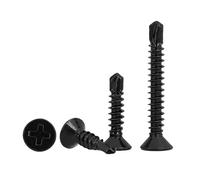 M3.5 M3.9 M4.2 M4.8 M5.5 410 Black Stainless Steel Countersunk Self-Drilling Screws Flat Head Screw For Sheet Metal(M3.9x16mm (50pcs))