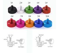 M3.5/M4 Colorful Anodized Aluminum Thumb Screws - 10 Colors 4.5-25mm Knurled Flat Head Hand Screws For PC Case Modding(10,12mm)