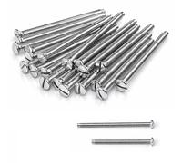 M3.5 Screws, Long Assorted Electrical Machine Screw for Light Switch, Nickel Plated Slotted Raised Countersunk Electrical Socket Screws for DIY (40, 40/50 mm)
