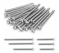 M3.5 Screws, Long Assorted Electrical Machine Screw for Light Switch, Nickel Plated Slotted Raised Countersunk Electrical Socket Screws for DIY (60, 30/35/40/50/60/75mm)