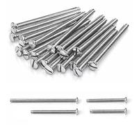 M3.5 Screws, Long Assorted Electrical Machine Screw for Light Switch, Nickel Plated Slotted Raised Countersunk Electrical Socket Screws for DIY (40, 35/40/50/75 mm)