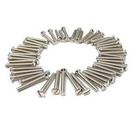 M3.5 Slotted Raised Countersunk Electrical Socket, Faceplate, Surface, Light Switch Screws, Nickel Plated (50, 3.5mm x 35mm)