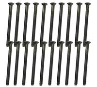 M3.5 x 50mm Long Black Nickel Electrical Socket & Switch Screws, Pack of 20 - Raised Head Slotted Plate Mounting Screw for UK Wall Sockets, Light Switches & Back Boxes (Decorative Visible Fix)