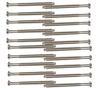 M3.5 x 50mm Long Chrome Electrical Socket & Switch Screws, Pack of 20 - Raised Head Slotted Plate Mounting Screw for UK Wall Sockets, Light Switches & Back Boxes (Polished Chrome Finish)