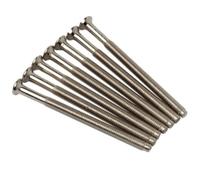 M3.5 x 50mm Long Raised Countersunk Slotted Head Chrome Electrical Machine Screws Forfla Plate Sockets Switches Plugs, Steel, Pack of 20