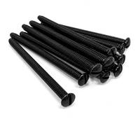 M3.5 x 60mm Black Electrical Machine Screws - Pack of 10 | Longer Light Switch & Socket Fixing Screws, Slotted Head