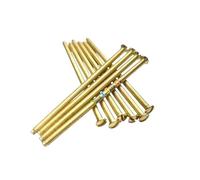 M3.5 x 75mm or M3.5 x 50mm Long Raised Countersunk Slotted Head Electrical Screws for Plugs Socket Switches Electrical Machine Screw Mild Steel with Brass Finish Pack of 4,10 & 20 (10, M3.5 x 75mm)