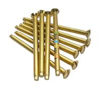 M3.5 x 75mm or M3.5 x 50mm Pack of 10 Long Raised Countersunk Slotted Head Electrical Screws for Plugs Socket Switches,Long Flat Head Electrical Machine Screw for Flat Plate Sockets (M3.5 × 50mm)