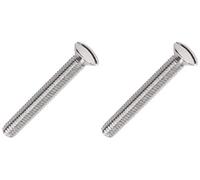 M3.5 x100mm Long Electrical Machine Screws for Light Switch Plug Socket x2