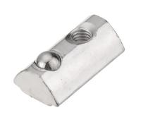 (M3) 50pcs 20 Series Elastic Nut Round Roll T Slot Spring Nut for 20 Series Aluminum Profile