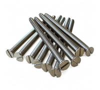 M3.5mm X 50mm Long Electrical Machine Screws for Light Switch Plug Socket - Flat Head - Pack of 10