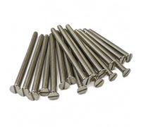 M3.5mm X 50mm Long Electrical Machine Screws for Light Switch Plug Socket - Flat Head - Pack of 20