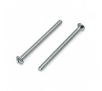 M3.5mm x 75mm x2 Polished Chrome Electrical Machine Screws