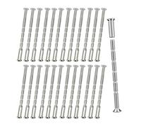 M3 Adjustable Door Handle Bolt Through Fixings，80 Sets Door Handle Fixing Screw and Sleeves for Doors Handle Fixing，Nickel Plated Connecting Screws for Doors, Drawers & Furniture Cabinets