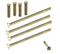 M3 Brass Door Handle Screws with Bolt Connecting Sleeve Male to Female for Door Handle, Knobs Escutcheons and Others Pack of 4