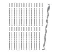 M3 Door Handle Fixing Screws and Sleeves, 30 Sets Door Handle Through Bolts Screws Nickel Plated Connecting Screw for Doors Cabinet Drawers (Silver, M3)