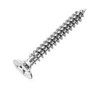 M3 Flat Head Wood Screws, Stainless Steel Countersunk Head Cross Wood Screws 3*30mm, Suitable For Indoor And Outdoor, Repairing Furniture, Carpentry And DIY, 80 Pieces Contains 20pcs M6 Screw Anchors
