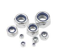 M3 Galvanized iron Nyloc Lock nut,3mm Self Nylock Locking Nuts with Nylon Inserts (Pack of 60)
