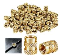 M3 Heat Set Inserts, 60 Pcs for Plastic Brass Threaded Inserts Knurled Insert Nuts for 3D Printing Automotive Parts Plastic Shells and Electronics