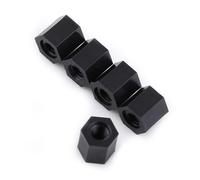 M3 Hex Threaded Spacer Standoffs 100Pcs | PA66 Nylon PCB Mounting Hardware | Reduce - Electromagnetic Disruption/Substance Resilient/Insulation | 9 Sizes 5-25mm for (M3*5)