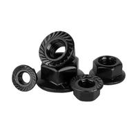 M3-M20 Black 304 Stianless Steel Hex Flange Insert Lock Nut(M8-3pcs)
