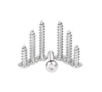 M3 M3.5 M4 M5 M6 Nickel Plated 8.8 Round Pan Head Hex Hexagon Socket Self-Tapping Screws Button Head Allen Tapping Wood Screw(25mm,M4-20pcs)