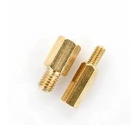 M3 M4 3/4/5/6mm Male-Female Brass Motherboard Standoff Hexagonal Support Rack Stud Mount Column Spacing Screw Bolt 100Pcs(4mm,M2.5(Head 6mm))