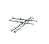 M3 M4 Door Handle Screw Connecting Bolts with Sleeves for Door Handles, Roses, Knobs and Escutcheons (2, M3 Silver)