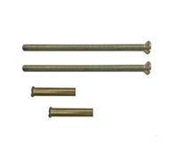 M3 M4 Door Handle Screw Connecting Bolts with Sleeves for Door Handles, Roses, Knobs and Escutcheons (4, M3 Brass)