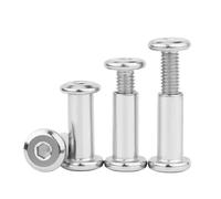 M3 M4 M5 M6 304 Stainless Steel Hexagon Socket Flat Head Edge Chamfer Locking Splint Screws Bolts and Nuts Set for Furniture(M6x85mm 10Sets)