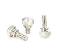 M3 M4 M5 M6 Brass Knurled Step Hand Thumb Screw Furniture Screws Fastener, M5x12mm
