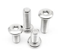 M3 M4 M5 M6 M8 304 Stainless Steel Large Flat Hex Hexagon Socket Head Connector Rivet Screw Bolt 30Mm 50pcs M3