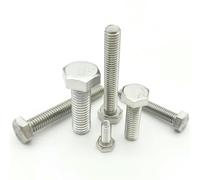 M3 M4 M5 M6 M8 A2-70 304 Stainless Steel Metric Thread DIN933 Outside Hex Head Bolt External Hexagon Head Screw-5pcs M6-40mm