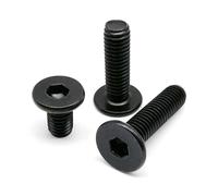 M3 M4 M5 M6 M8 Black 304 Stainless Steel Hexagon Ultrathin Head Bolt Hex Socket Ultra Thin Flat Wafer Head Screw(14mm,M8 5pcs)