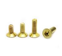M3 M4 M5 M6 M8 Brass Hex Socket Flat Head Screws, Countersunk Allen Bolt Assortment Kit for Metalworking(M8 2pcs)