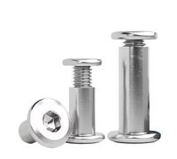 M3 M4 M5 M6 M8 M10 304 Stainless Steel Flat Hex Hexagon Socket Head Furniture Rivet Connector Insert Joint Sleeve Cap Nut(M6x12x8 x 4set)