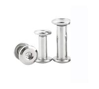 M3 M4 M5 M6 M8 M10 304 Stainless Steel Flat Hex Hexagon Socket Head Furniture Rivet Connector Insert Joint Sleeve Cap Nut(M8x30x10 x 2set)