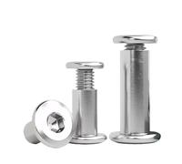 M3 M4 M5 M6 M8 M10 304 Stainless Steel Flat Hex Hexagon Socket Head Furniture Rivet Connector Insert Joint Sleeve Cap Nut(M4x30x5 x 10set)