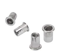 M3 M4 M5 M6 M8 M10 ALUMINIUM FLANGE RIVNUTS THREADED BLIND RIVET NUTS OPEN END (50, M3)