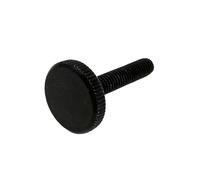 M3 M4 M5 M6 M8 M10 DIN653 GB835 Knurl Flat Head Hand Tighten Thumb Screw Curtain Wall Glass Thumbscrew Adjust Toolless L=4-50mm(Black,40MM_5PCS M6)