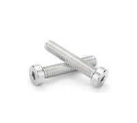M3 M4 M5 M6 M8 M10 DIN7984 304 Stainless Steel Internal Hexagonal Thin-profile Short-head Round-head Screws(6MM_50PCS M4)