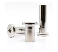 M3 M4 M5 M6 M8 M10 Length 5-120mm 304 Stainless Steel Hex Hexagon Socket Head Furniture Rivet Connector Insert Joint Sleeve Nut(M3 10pcs,6mm length)